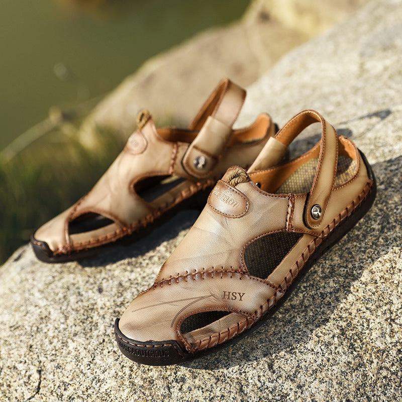Men's Leather Sandals Shoes