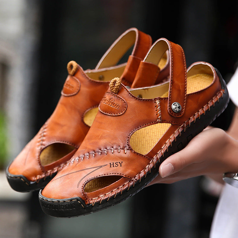 Men's Leather Sandals Shoes