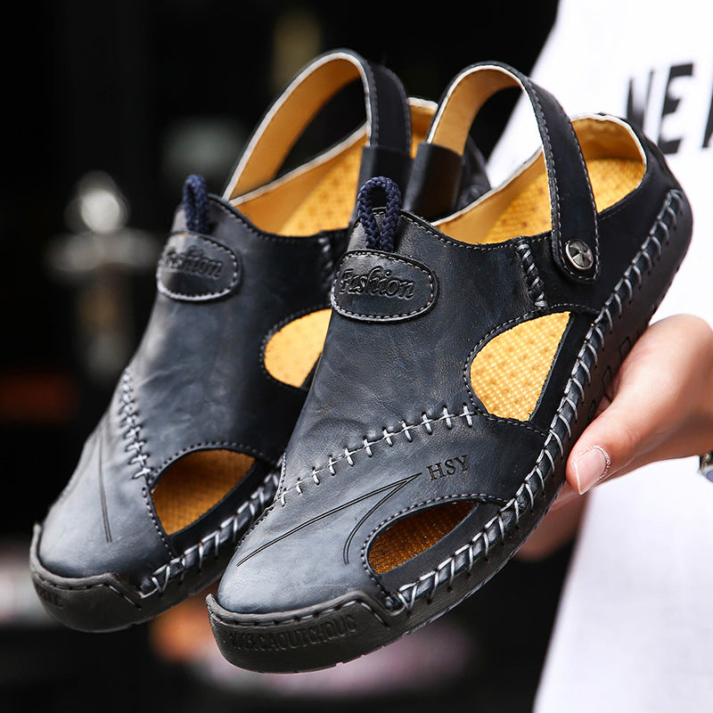 Men's Leather Sandals Shoes
