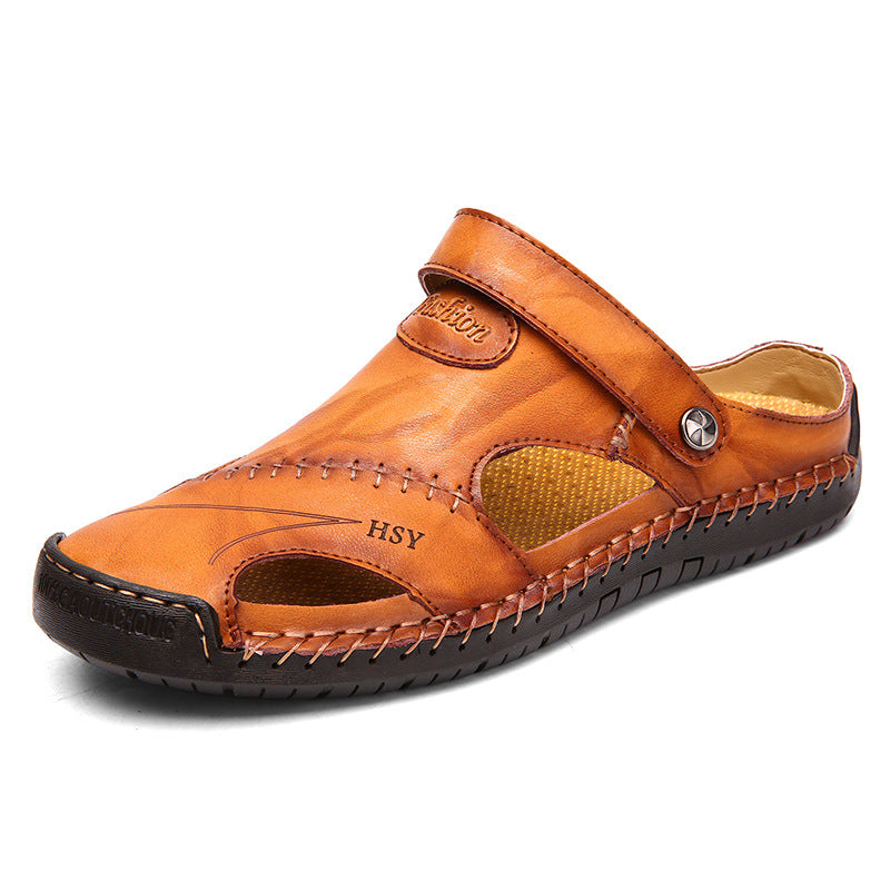 Men's Leather Sandals Shoes